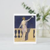 Carte Postale Adieu la Nuit, dessin pour une robe du soir par (Debout devant)