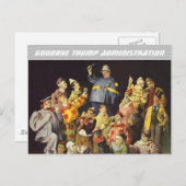 Carte Postale Adieu Trump Administration Clowns Circus act (Devant / Derrière)