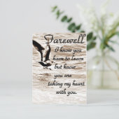 Carte Postale Adieu, tu me manqueras. (Debout devant)