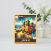 Carte Postale Adigrat, Éthiopie | Peinture Vintage (Debout devant)