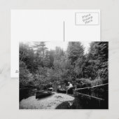 Carte Postale Adirondack Canoe Fishing (Devant / Derrière)