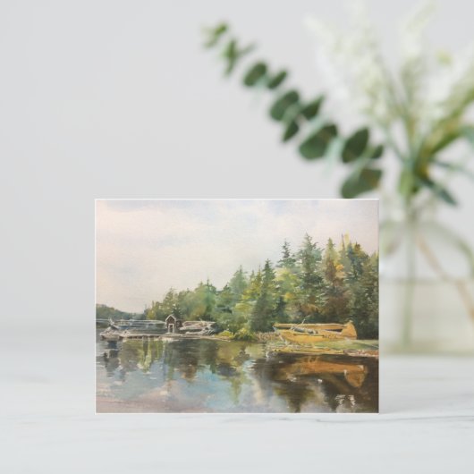 Carte Postale Adirondacks hydravion Lac Forêt Vert (Debout devant)