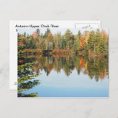 Carte Postale Adirondacks Upper Chub River Scène d'automne (Devant / Derrière)