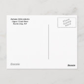 Carte Postale Adirondacks Upper Chub River Scène d'automne (Dos)