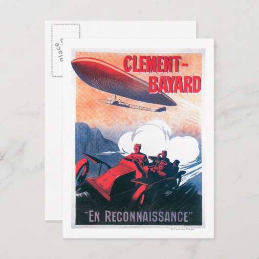 Carte Postale Adjudant Vincenot WWI Aéronef Affiche promotionnel (Devant / Derrière)