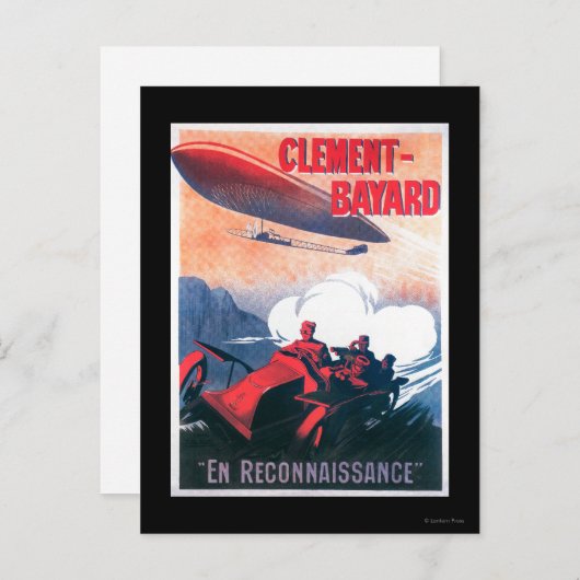 Carte Postale Adjudant Vincenot WWI Aéronef Affiche promotionnel (Devant / Derrière)