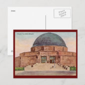 Carte Postale Adler Planetarium, Chicago 1933 Vintage (Devant / Derrière)