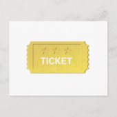 Carte Postale Admettre un ticket (Devant)