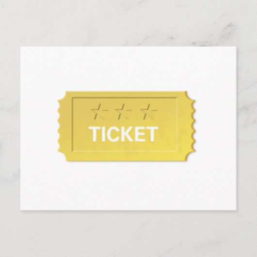 Carte Postale Admettre un ticket (Devant)