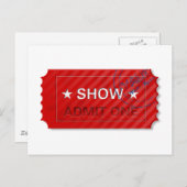 Carte Postale Admettre un ticket (Devant / Derrière)