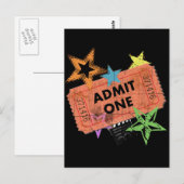 CARTE POSTALE ADMETTRE UN TICKET FILM (Devant / Derrière)