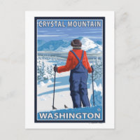 Admirant skieur - Crystal Mountain, Washington