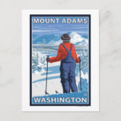 Carte Postale Admirant skieur - Mount Adams, Washington (Devant)
