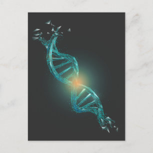 Carte Postale ADN Hélix Génétique Désoxyribonucléaire Molécule a