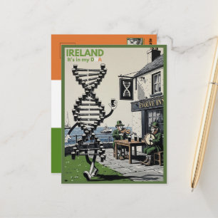 Carte Postale ADN irlandais humoristique