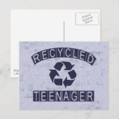 Carte Postale Adolescent Recyclé (Devant / Derrière)