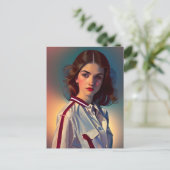 Carte Postale Adolescent vintage (Debout devant)