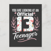 Carte Postale Adolescente officielle 13 ans fille nièce (Devant)