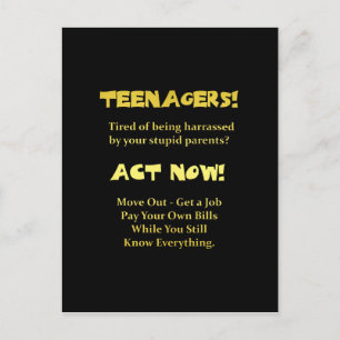 Carte Postale Adolescents drôles agissent maintenant blague