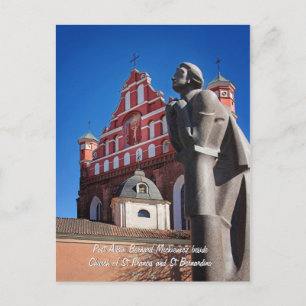 Carte Postale Adomas Mickevicius, Statue des poètes, Vilnius