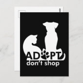 Carte Postale Adopter des animaux de compagnie (Devant / Derrière)