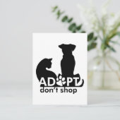Carte Postale Adopter les animaux (Debout devant)