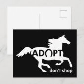 Carte Postale Adopter les chevaux (Devant / Derrière)