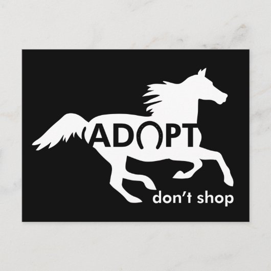 Carte Postale Adopter les chevaux (Devant)