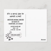 Carte Postale Adopter un animal (Dos)