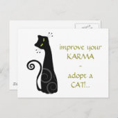 Carte Postale Adopter un chat (Devant / Derrière)