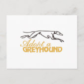 Carte Postale Adopter un Greyhound (Devant)