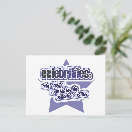 Carte Postale Adoption célébrité (Debout devant)