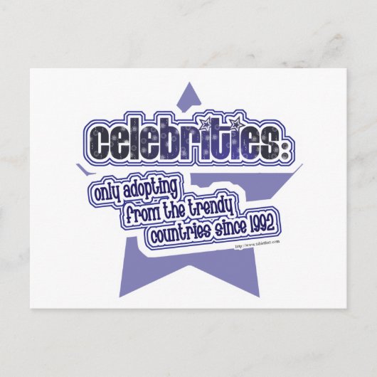 Carte Postale Adoption célébrité (Devant)