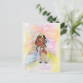 Carte Postale adorable adorable puppy tendance chien aquarelles (Debout devant)