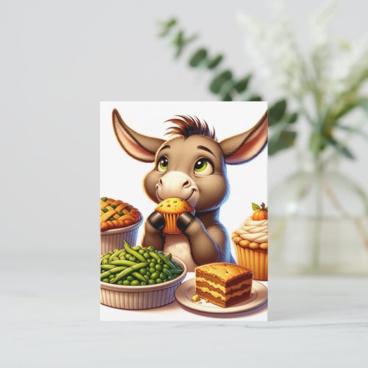 Carte Postale Adorable âne de grâces (Debout devant)