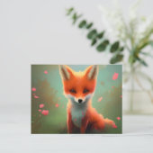 Carte postale adorable Baby Red Fox (Debout devant)