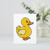Carte Postale Adorable Bébé canard jaune (Debout devant)