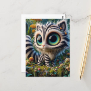 Carte Postale Adorable Big Eye Kitty