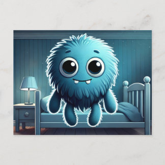 Carte Postale Adorable Blue Fluffy