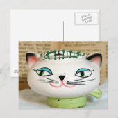 Carte Postale Adorable Chat Sel Shaker de 1958 (Devant / Derrière)