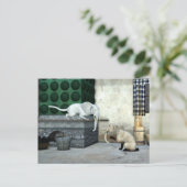 Carte Postale adorable chats éléphants (Debout devant)