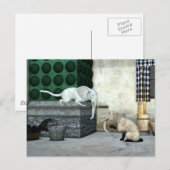 Carte Postale adorable chats éléphants (Devant / Derrière)