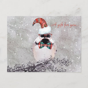 Carte Postale Adorable Chickadee cadeau certificat