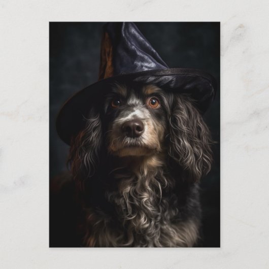Carte Postale Adorable chien d'Halloween (Devant)