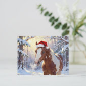 Carte Postale Adorable Christmas Paint Horse Mare (Debout devant)