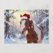 Carte Postale Adorable Christmas Paint Horse Mare (Devant)