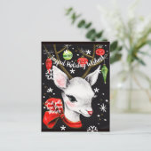 Carte postale adorable Christmas Reindeer (Debout devant)