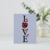 Carte Postale adorable coccinelle (Debout devant)