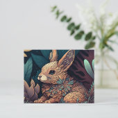 Carte postale adorable de Pâques (Debout devant)