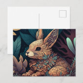 Carte postale adorable de Pâques (Devant / Derrière)